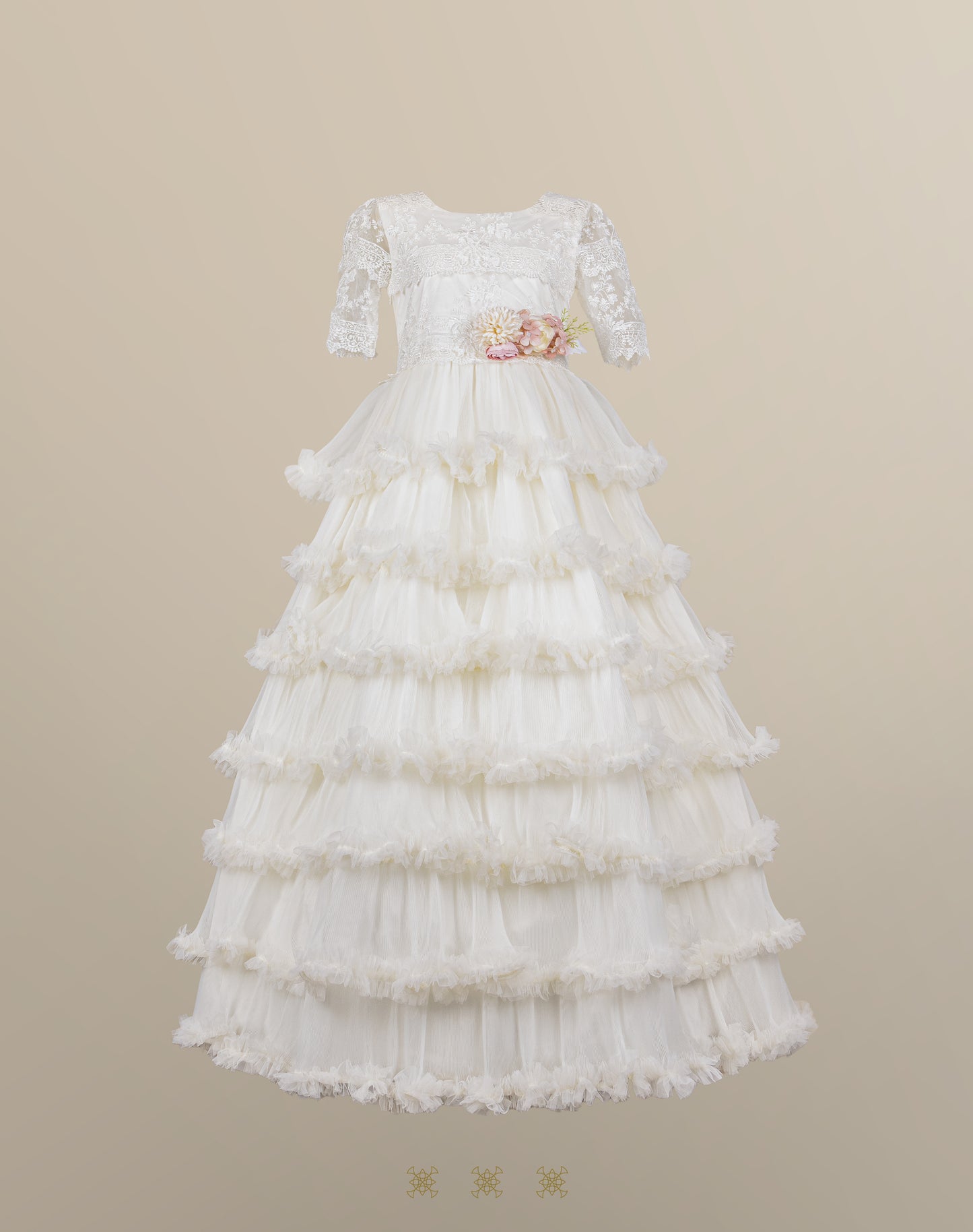 Vestido juvenil hueso 02-547