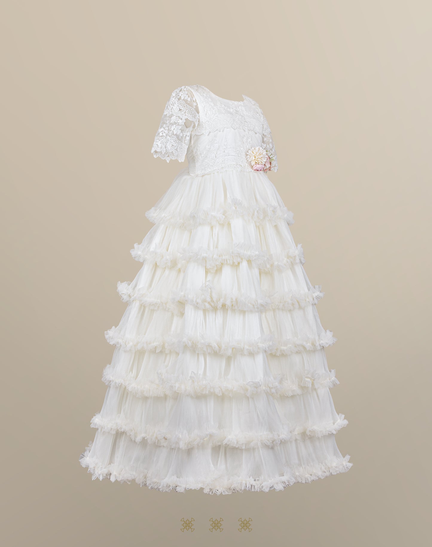 Vestido juvenil hueso 02-547