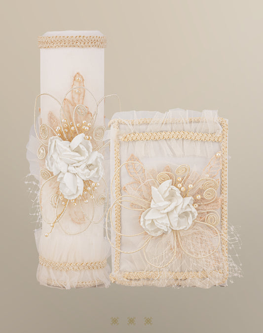 Set de vela primera comunión hueso 02-653