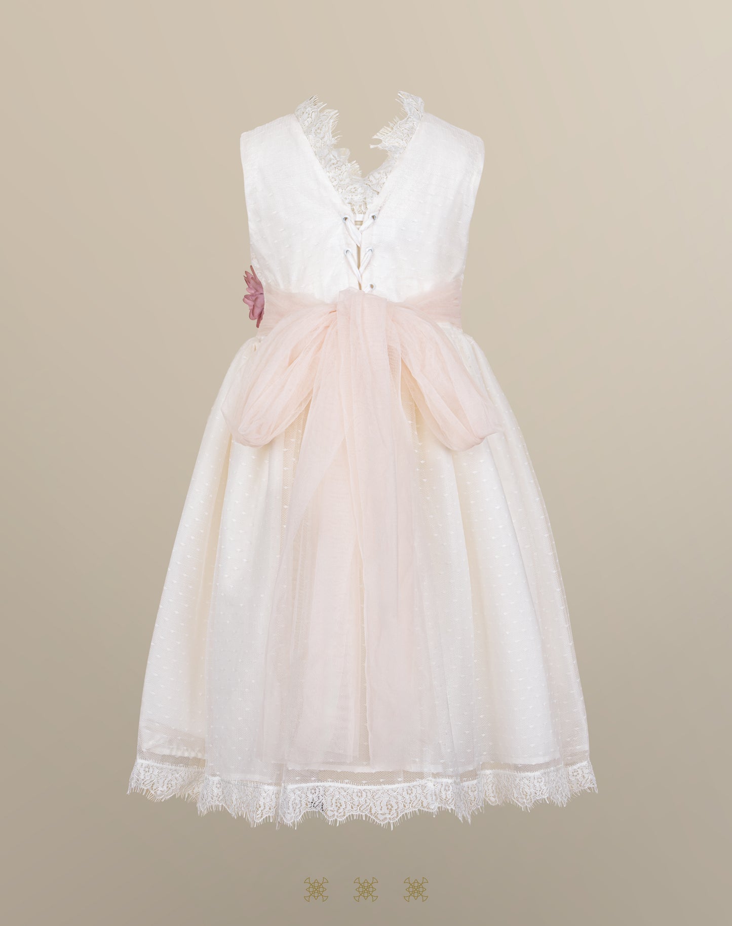 Vestido Infantil hueso 02-701