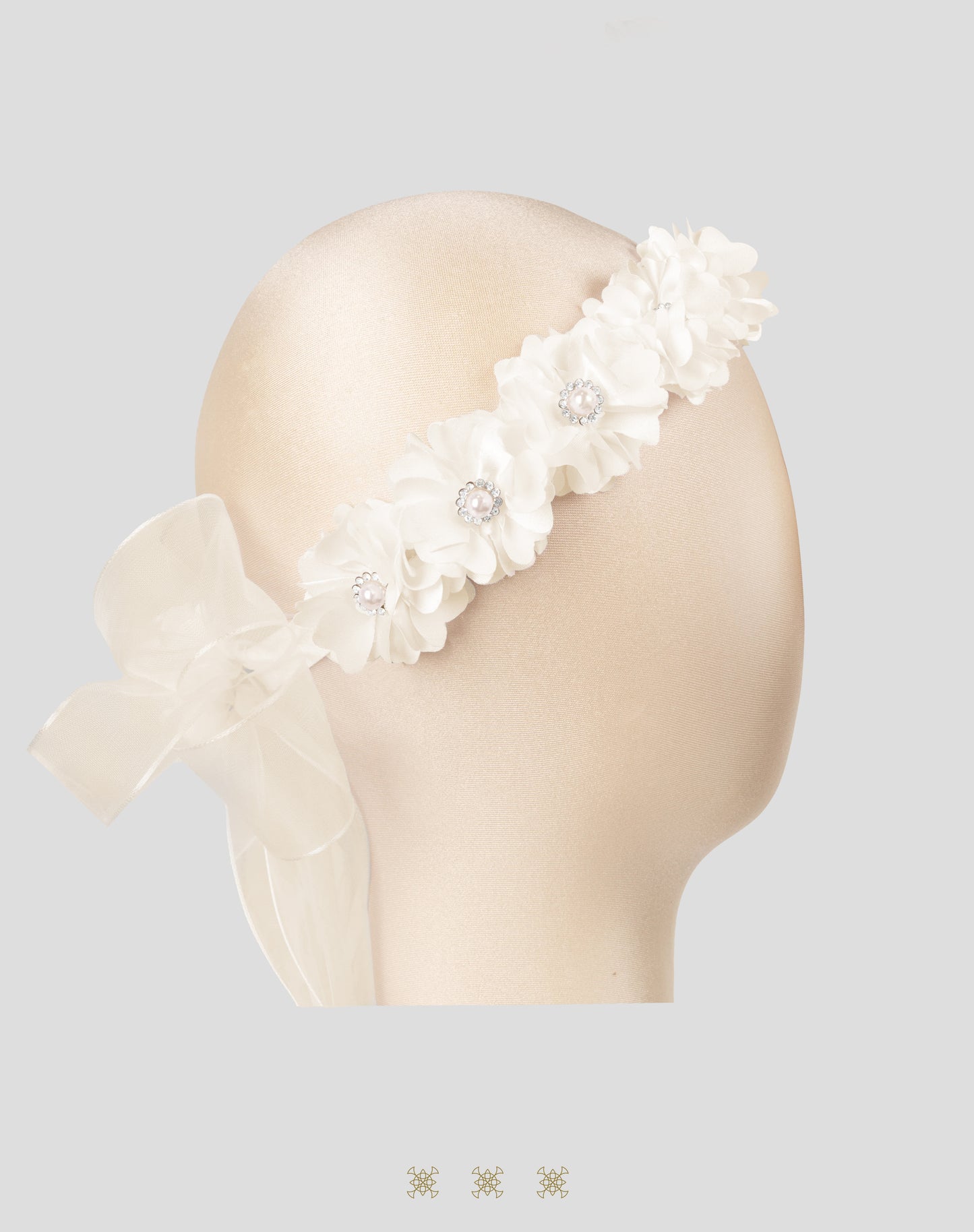 Corona de flores hueso 04-039