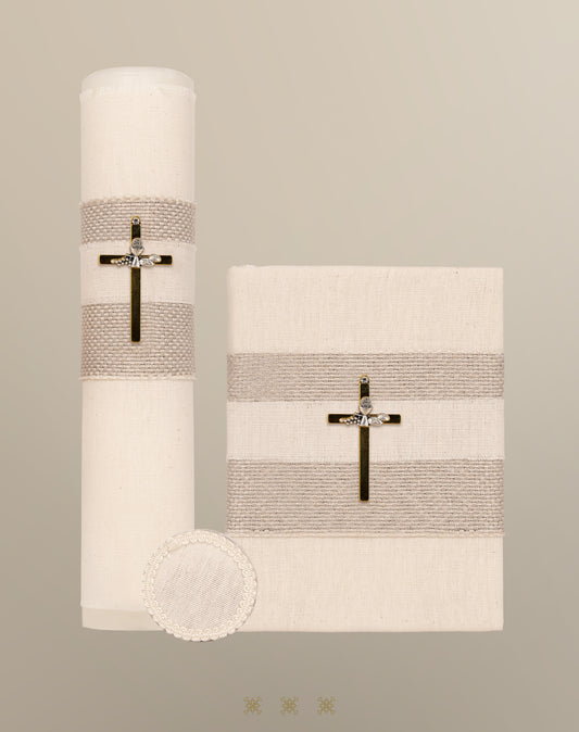 Set de vela primera comunión hueso 04-428