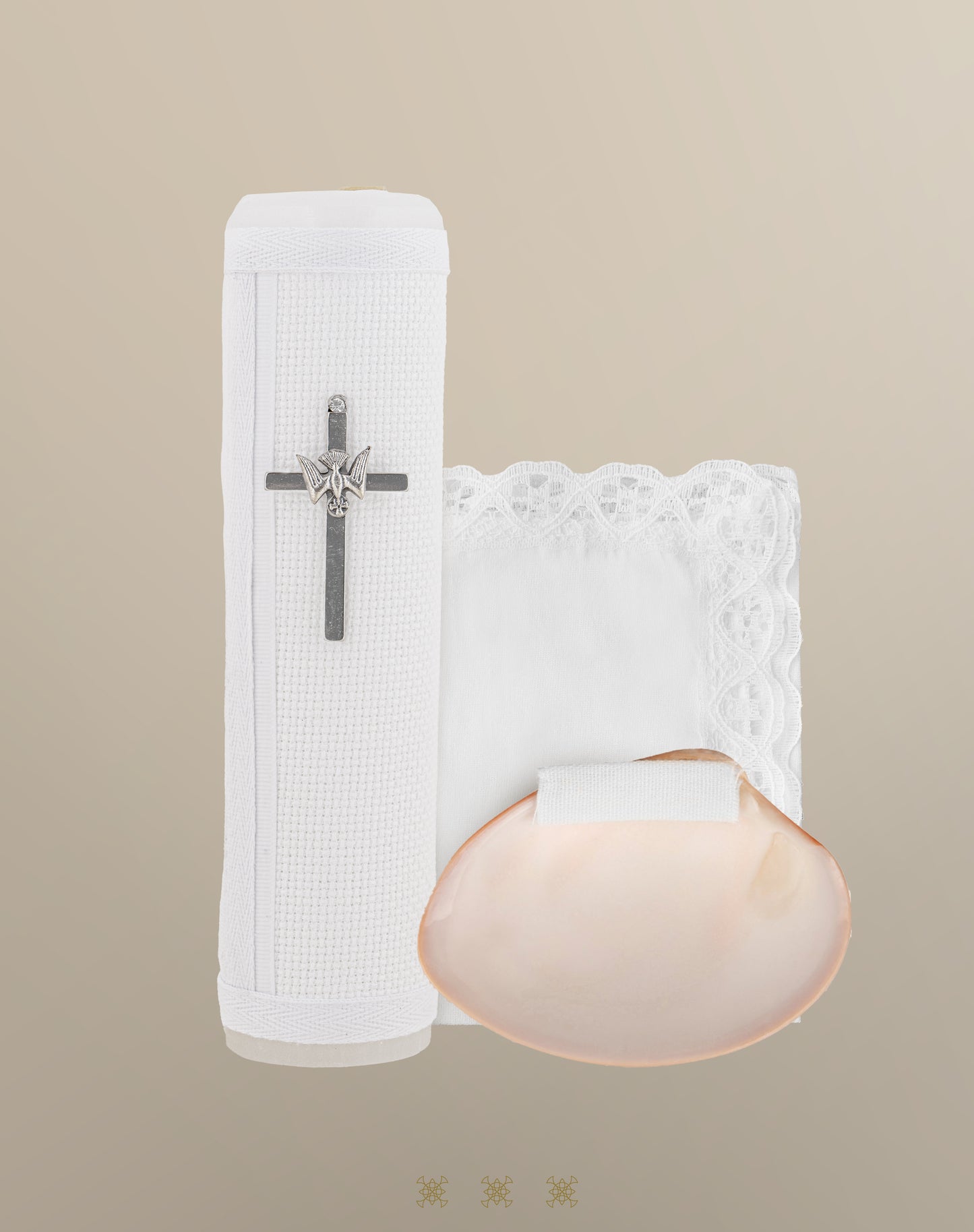 Set de vela bautizo blanco 04-470