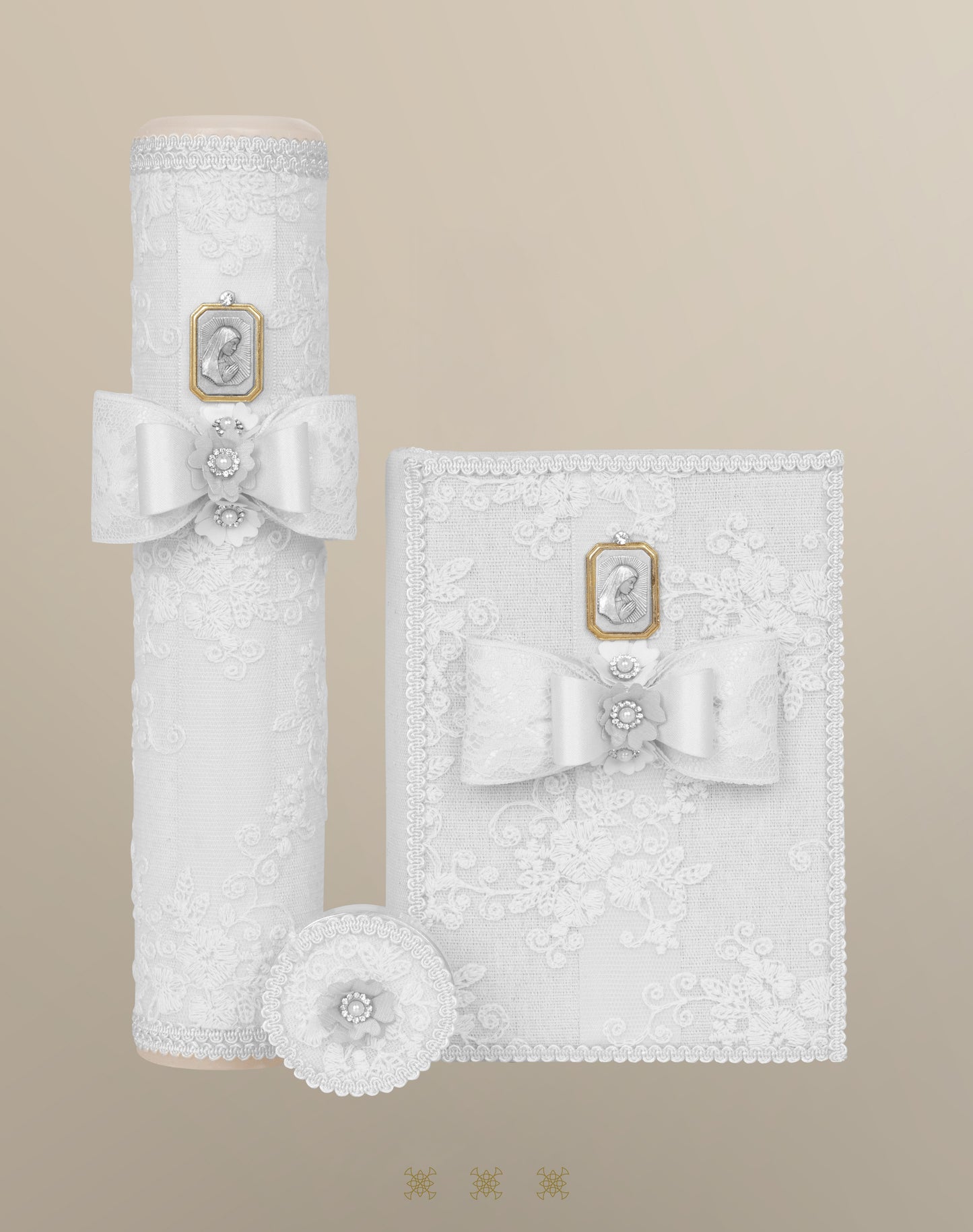 Set de vela primera comunión blanco 04-475