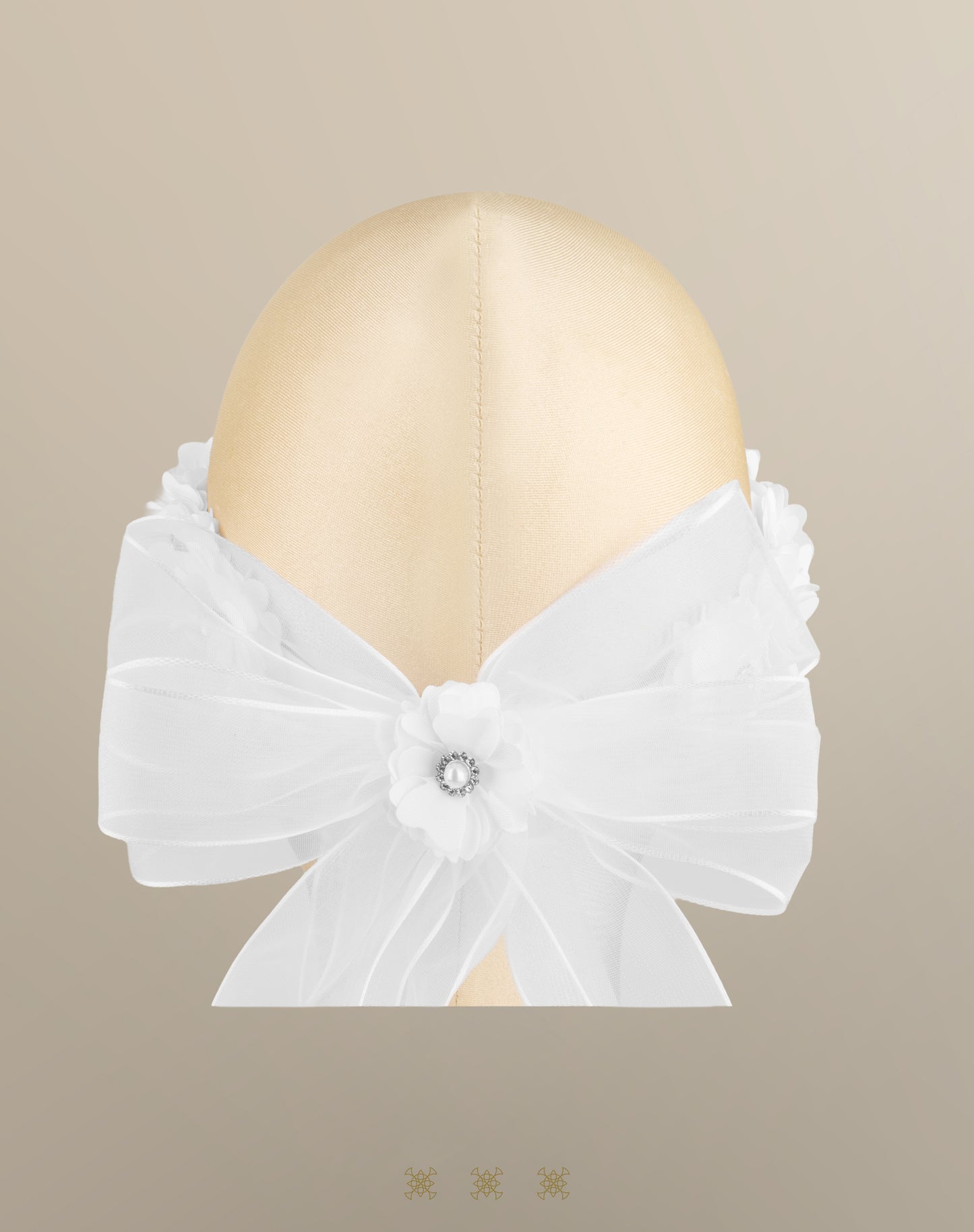 Corona de flores blanco 04-505