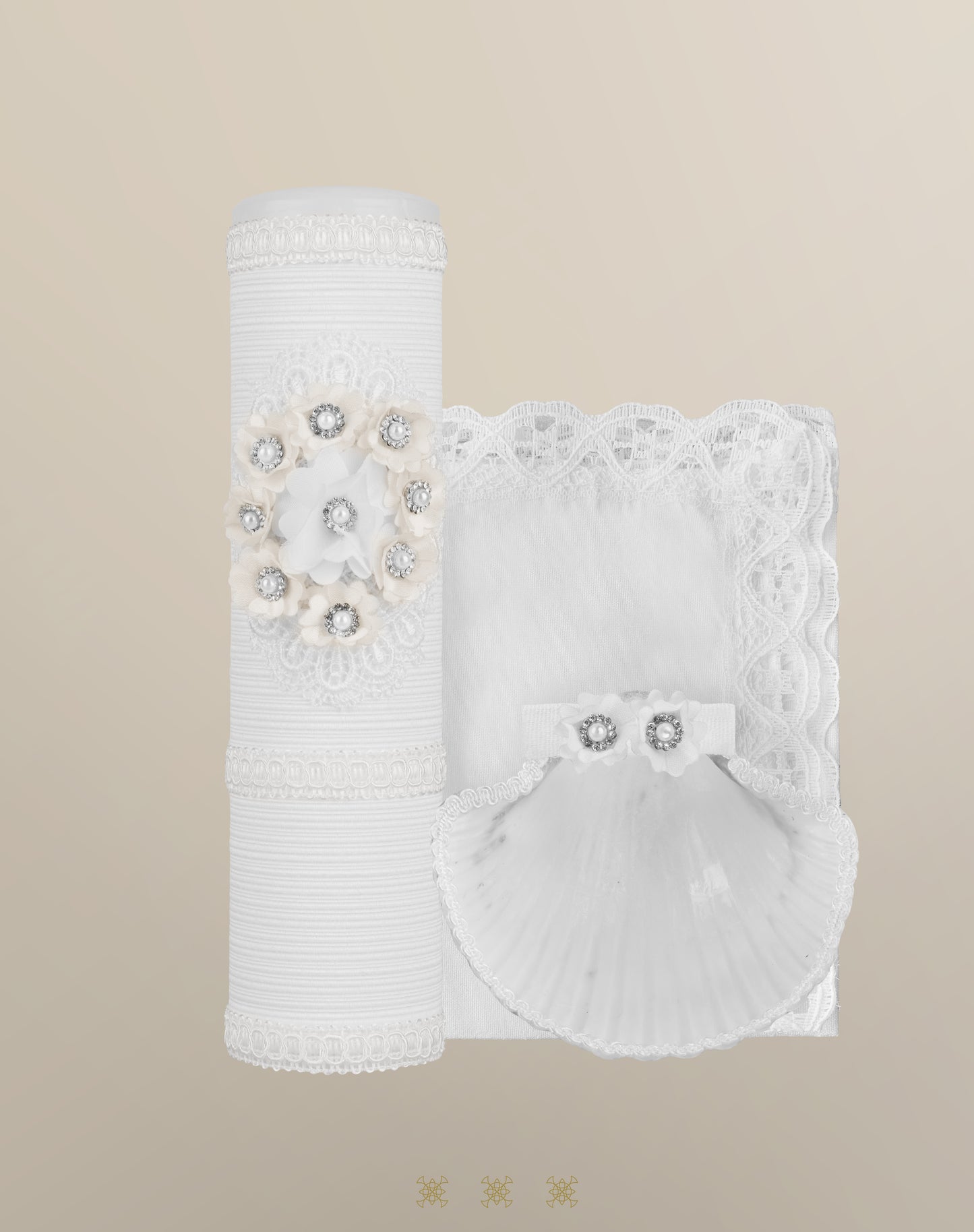 Set de vela bautizo blanco 04-506