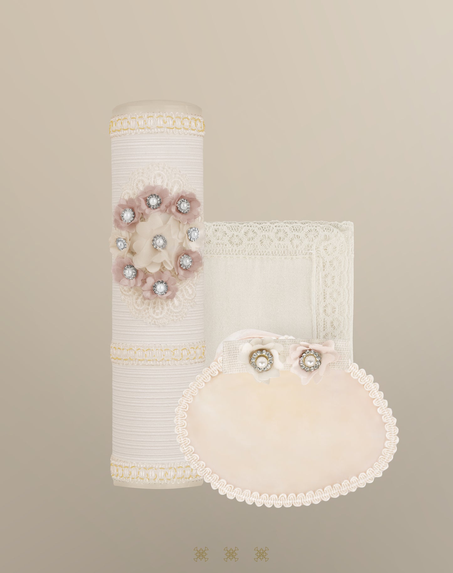 Set de vela bautizo hueso 04-506