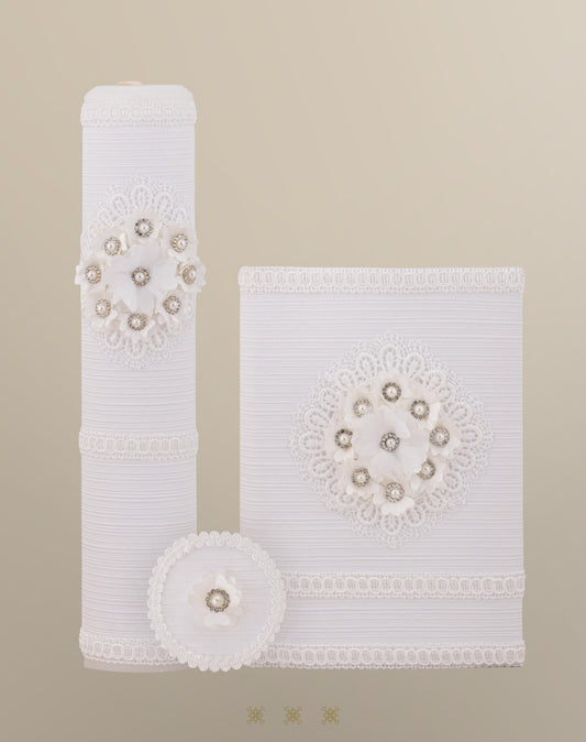 Set de vela primera comunión blanco 04-510