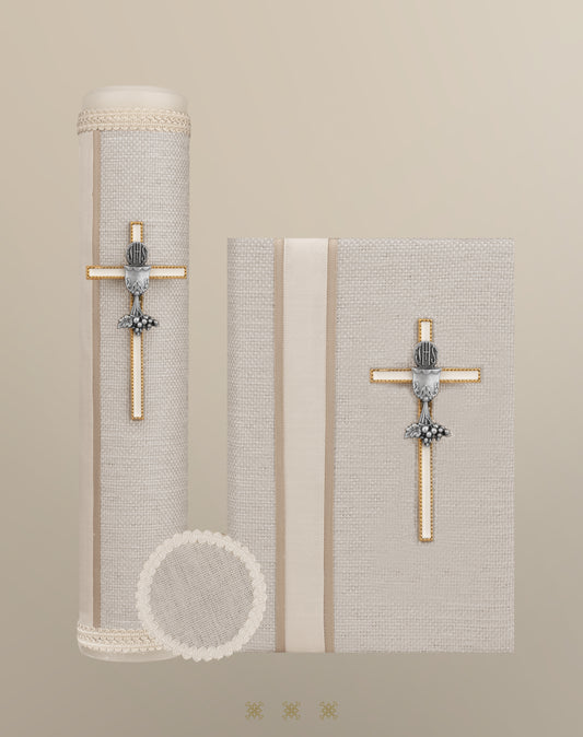 Set de vela primera comunión beige 04-512