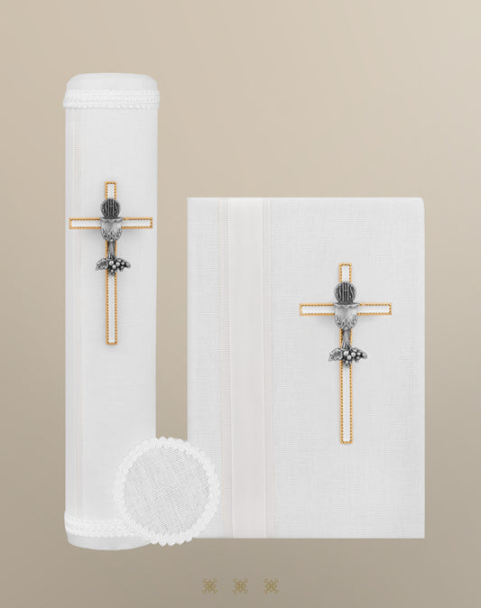 Set de vela primera comunión blanco 04-512