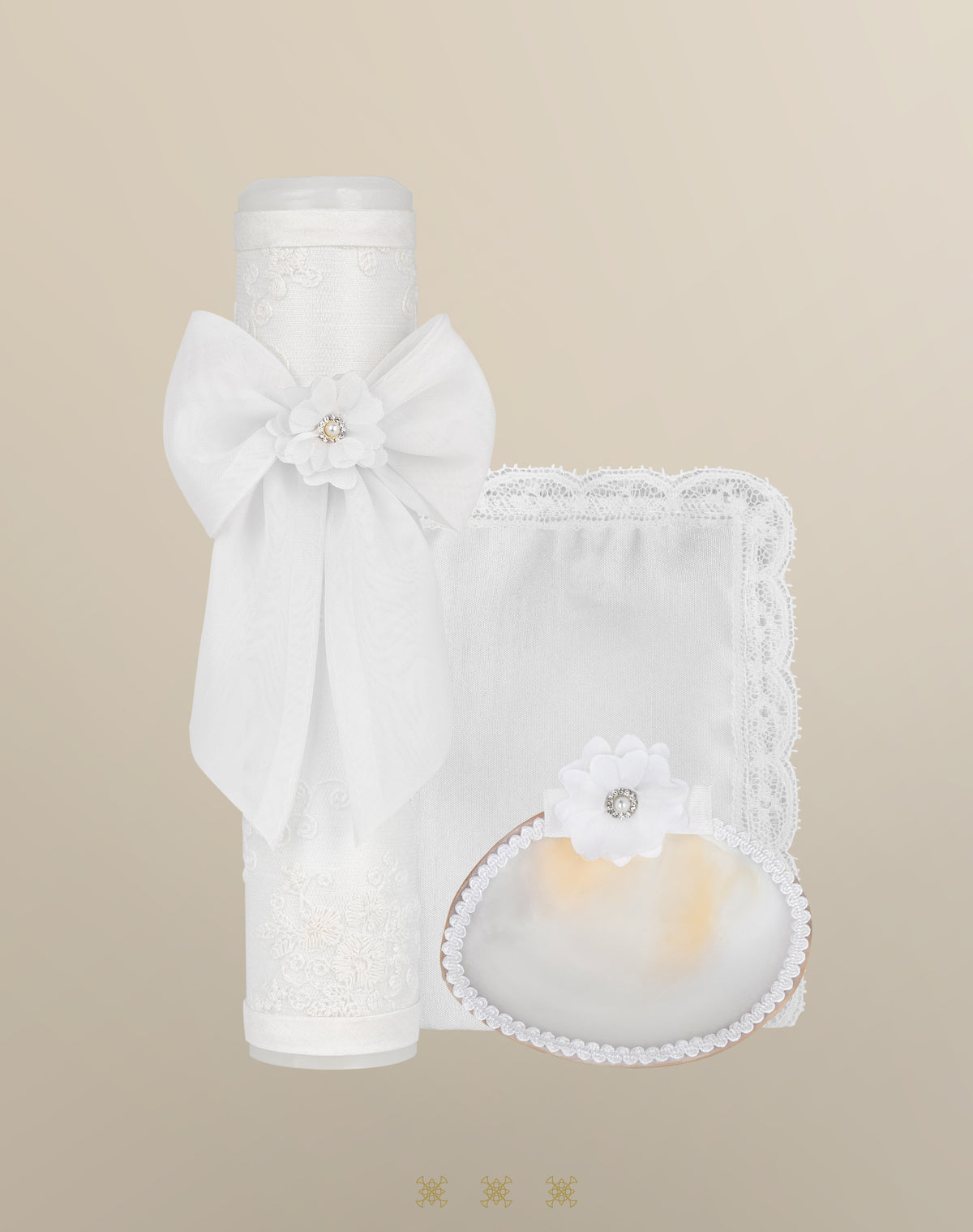 Set de vela bautizo blanco 04-527