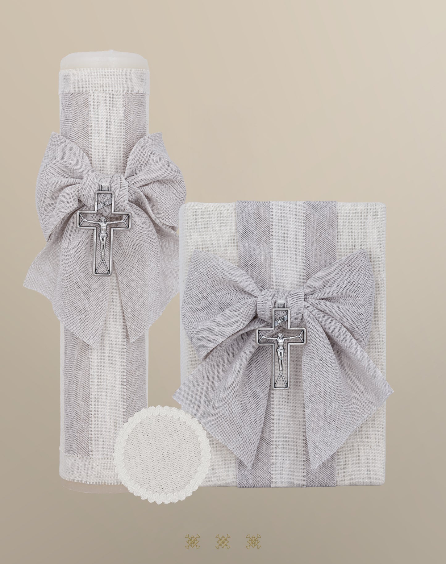 Set de vela primera comunión beige 04-586
