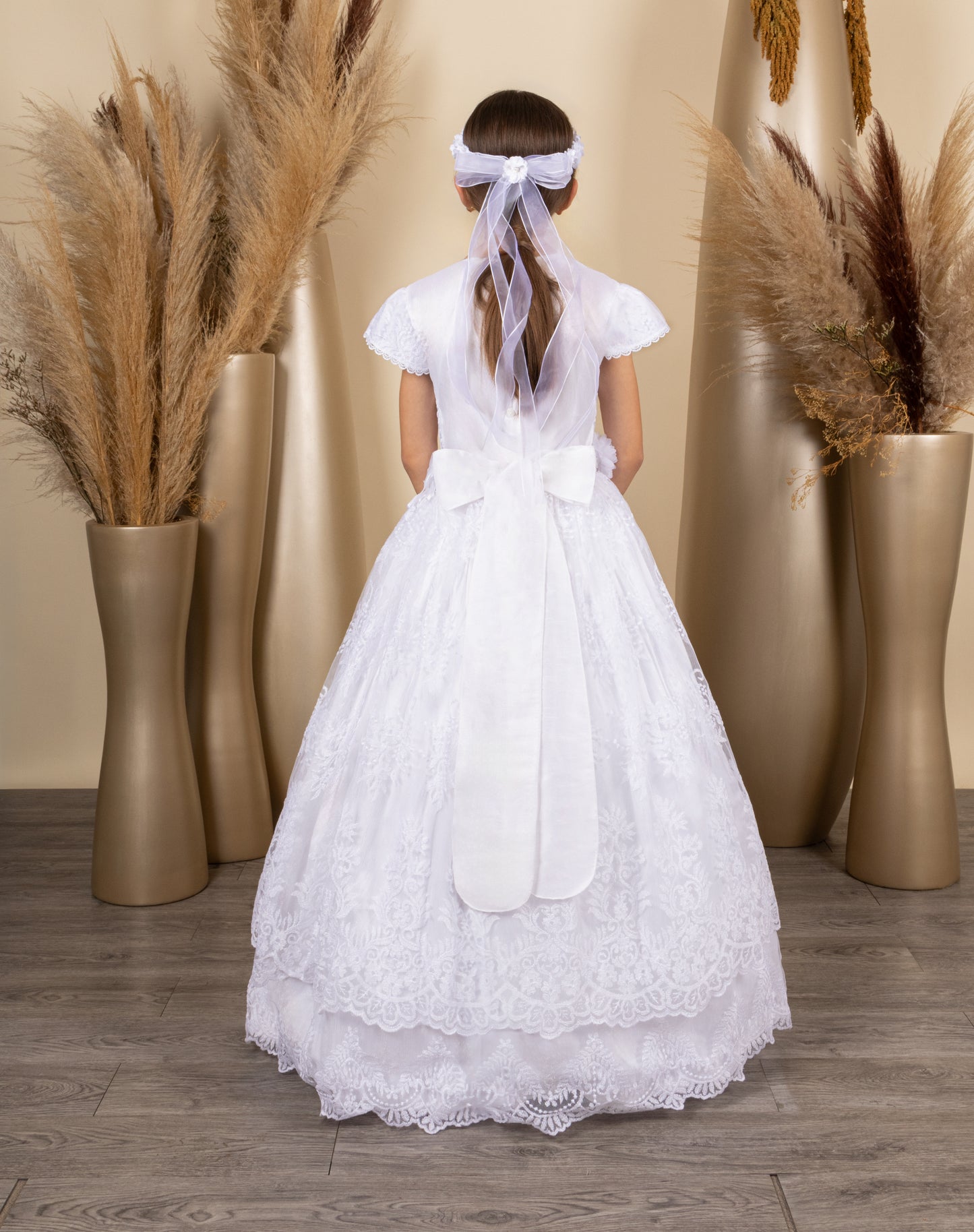 Vestido de Primera comunión blanco 08-127