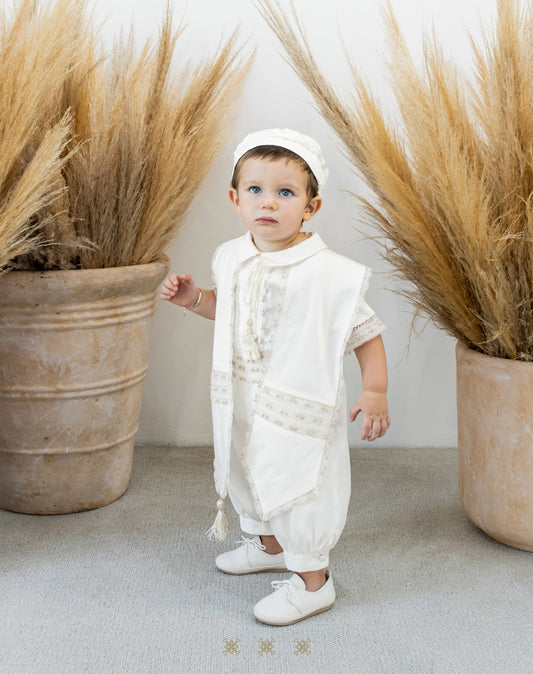 Ropón  de bautizo para niño 02-474