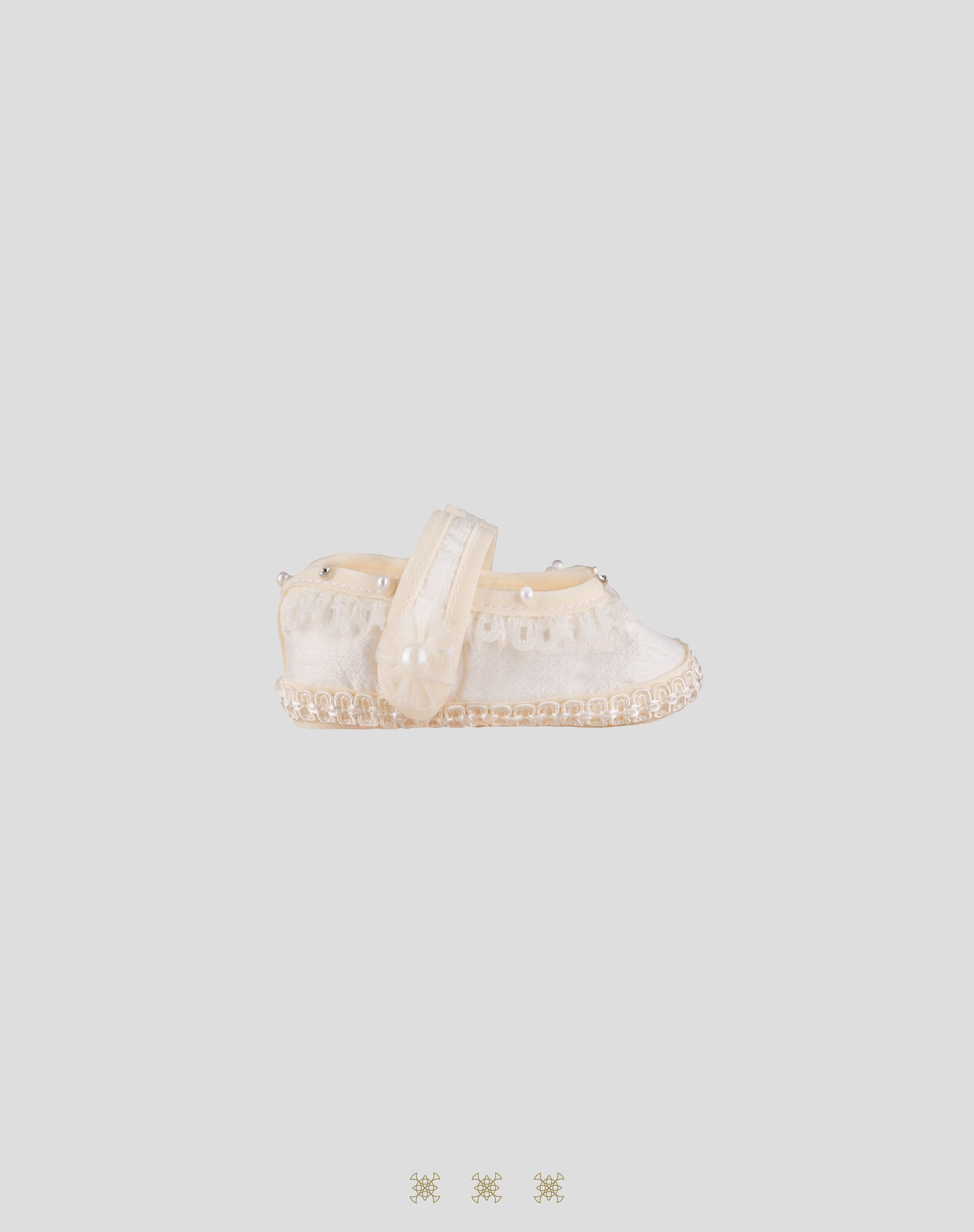 Zapato Infantil hueso tela 13-043