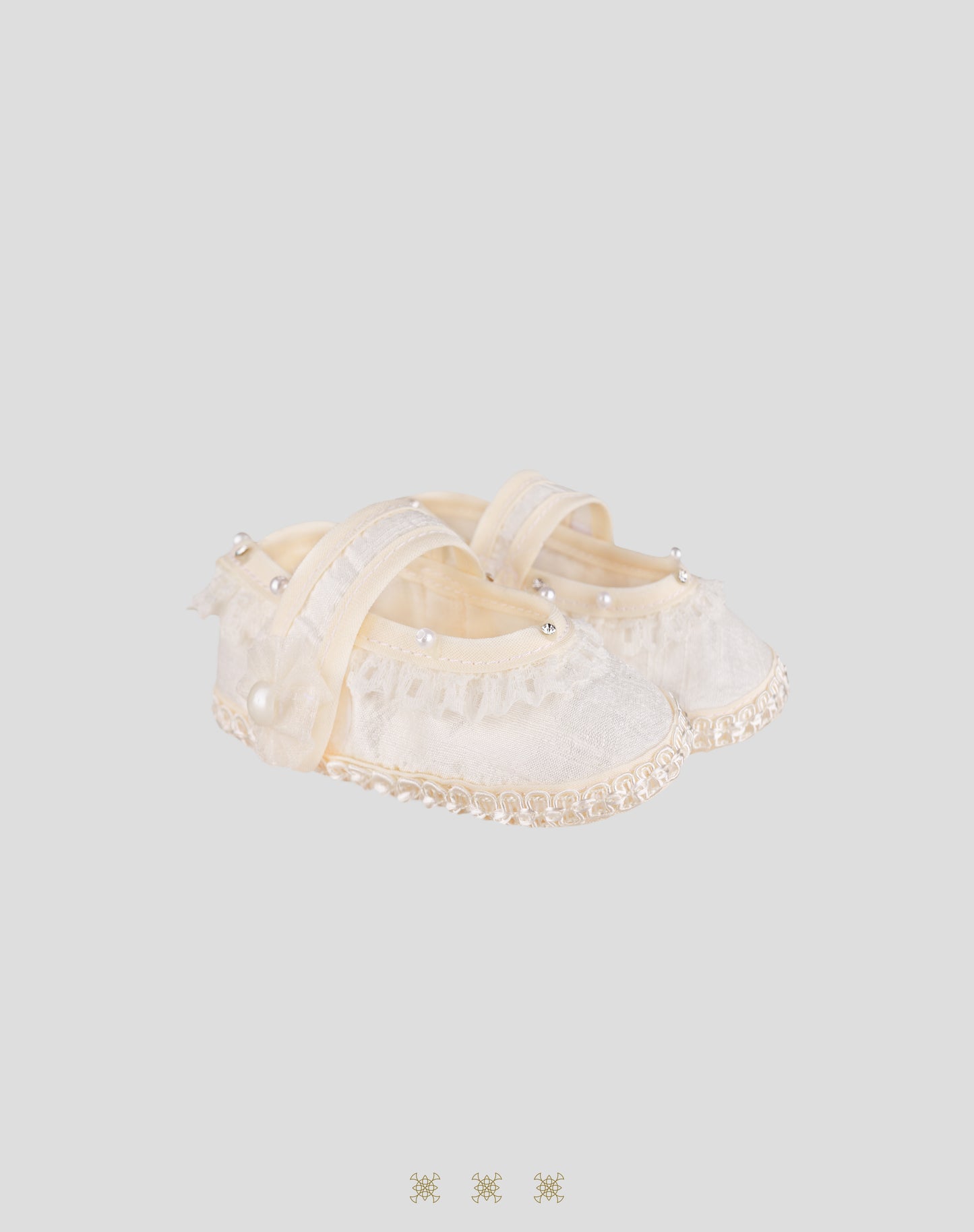 Zapato Infantil hueso tela 13-043