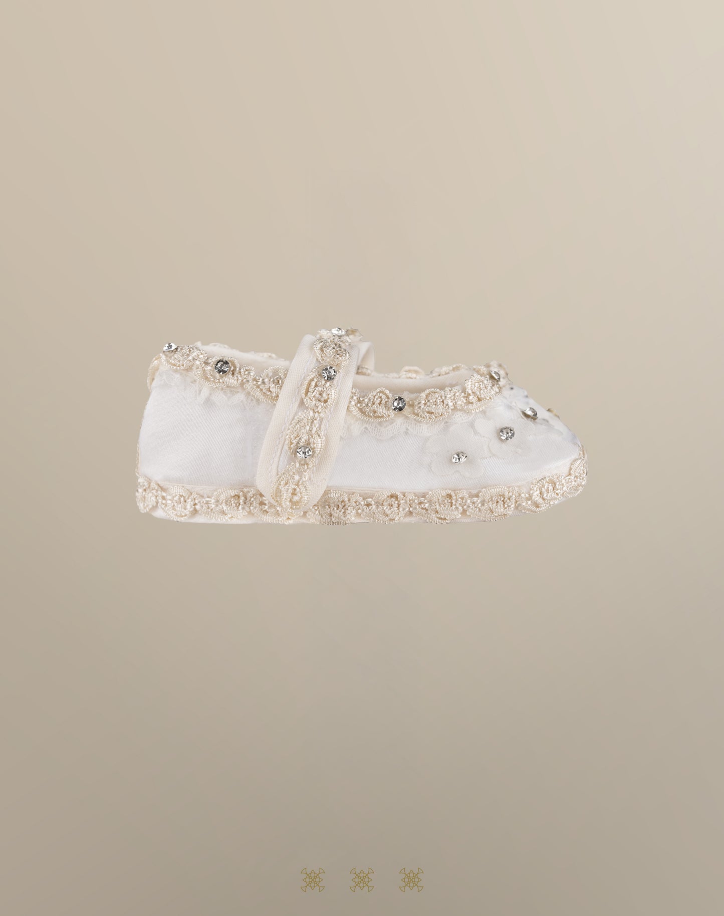 Zapato Infantil hueso tela 13-046