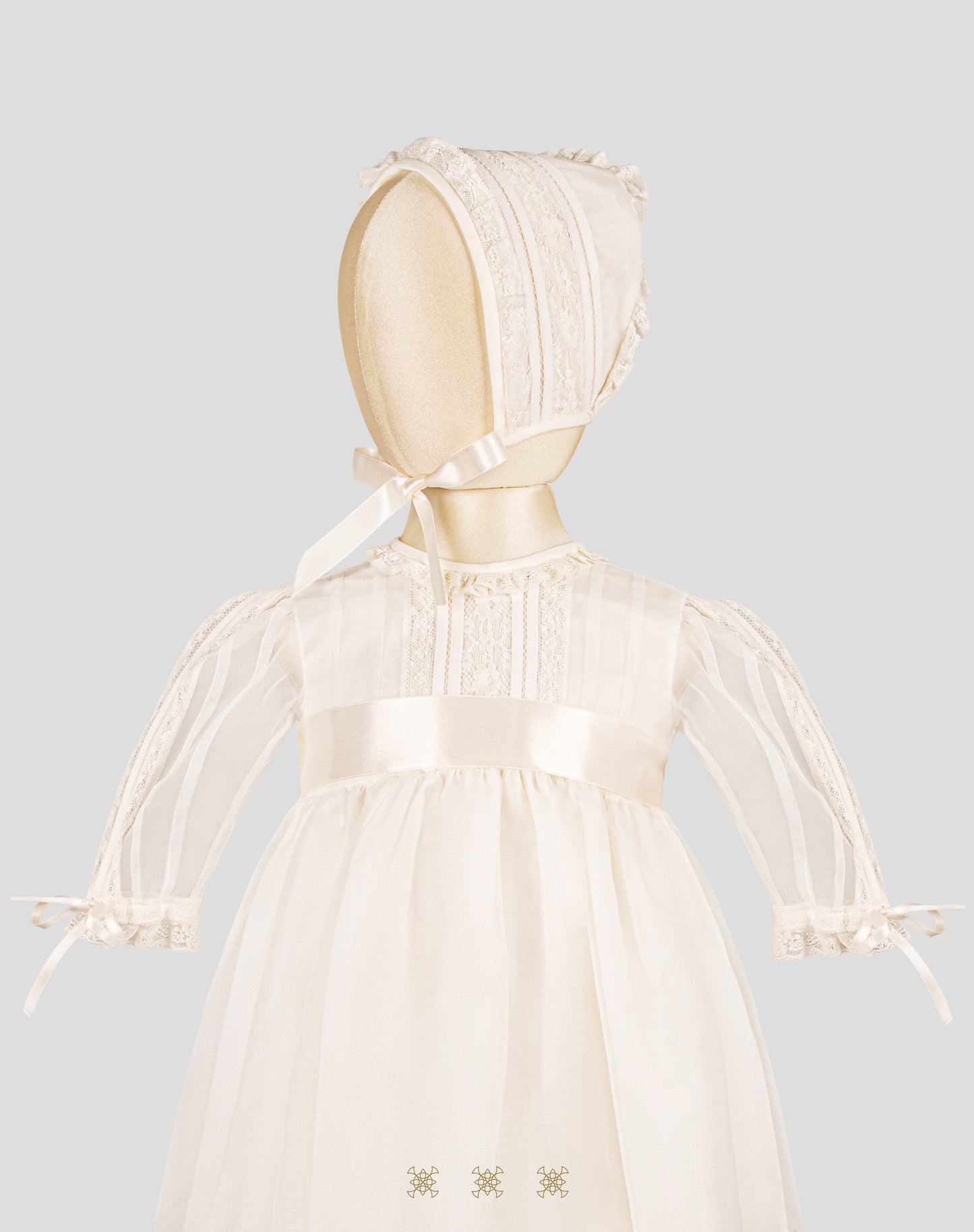 Ropón de bautizo de seda italiana 13-084