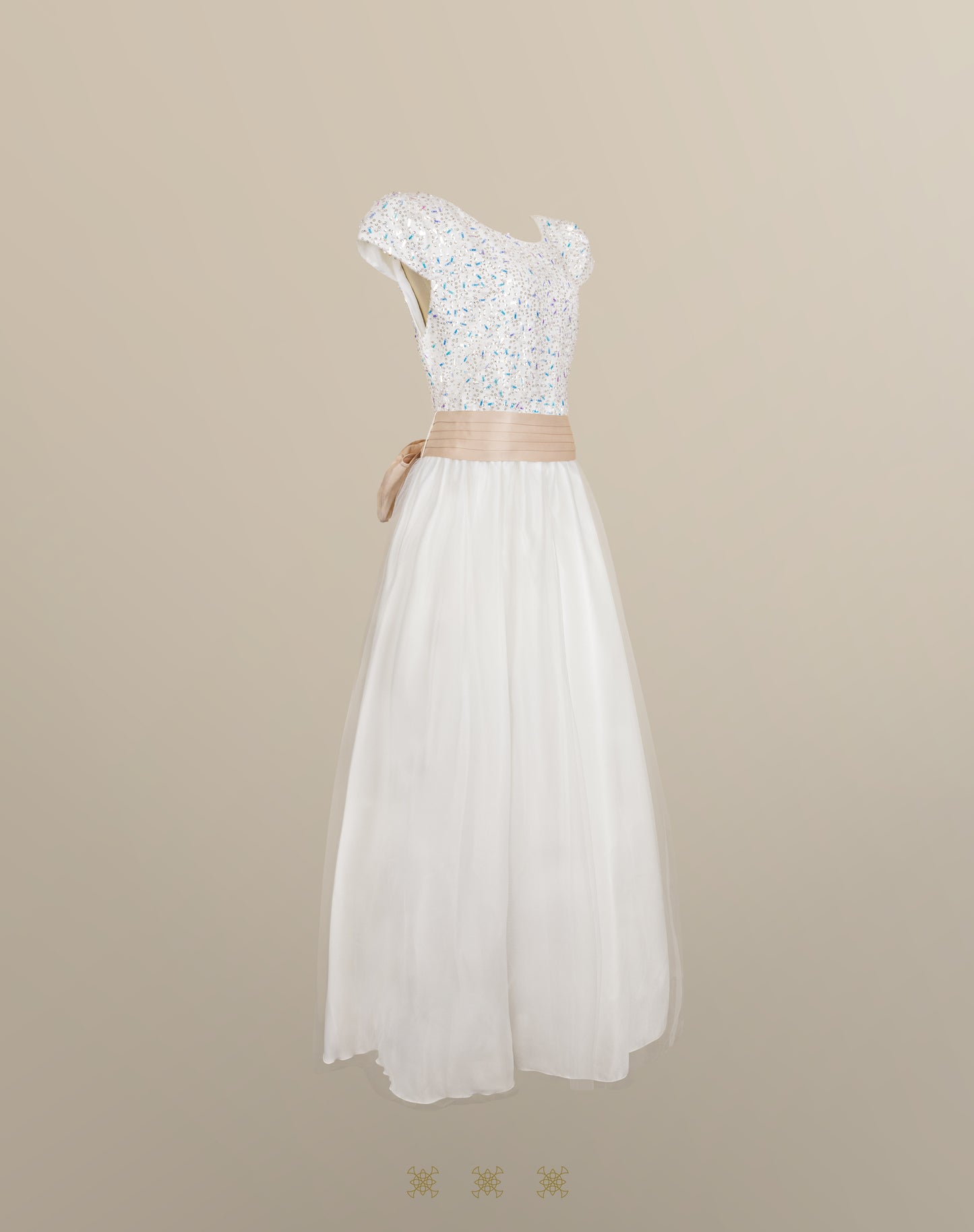 Vestido hueso / cajeta 16-056