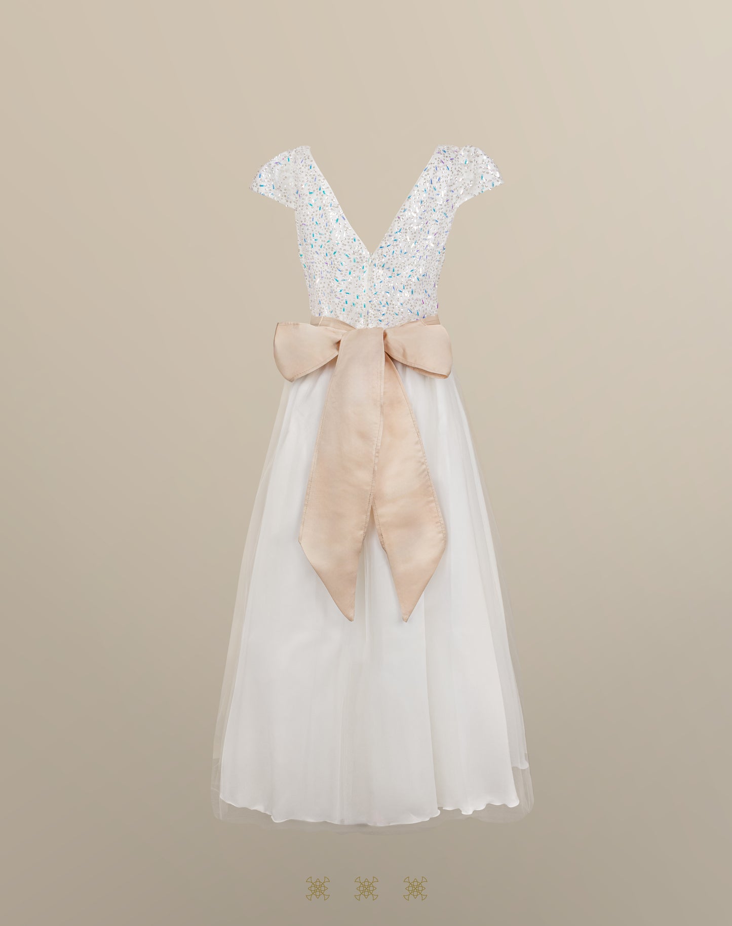 Vestido hueso / cajeta 16-056