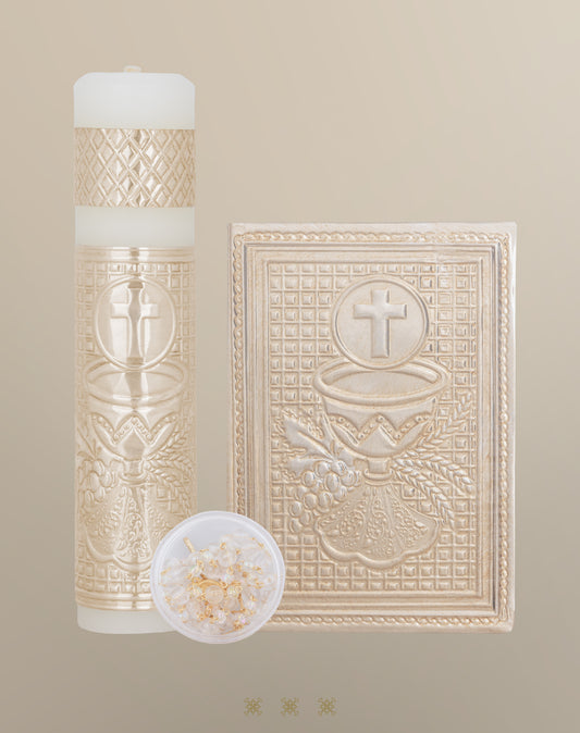 Set de vela primera comunión dorado 17-022