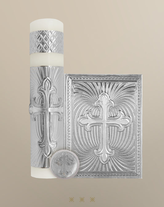 Set de vela primera comunión plata 17-104