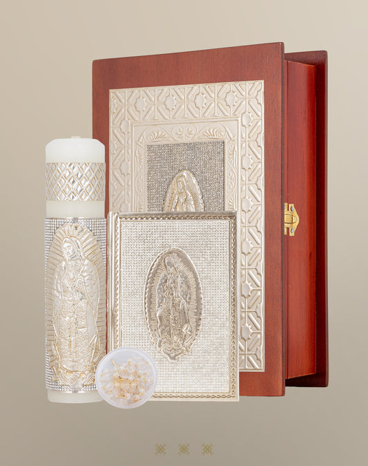 Set de vela primera comunión dorado con cofre 17-254