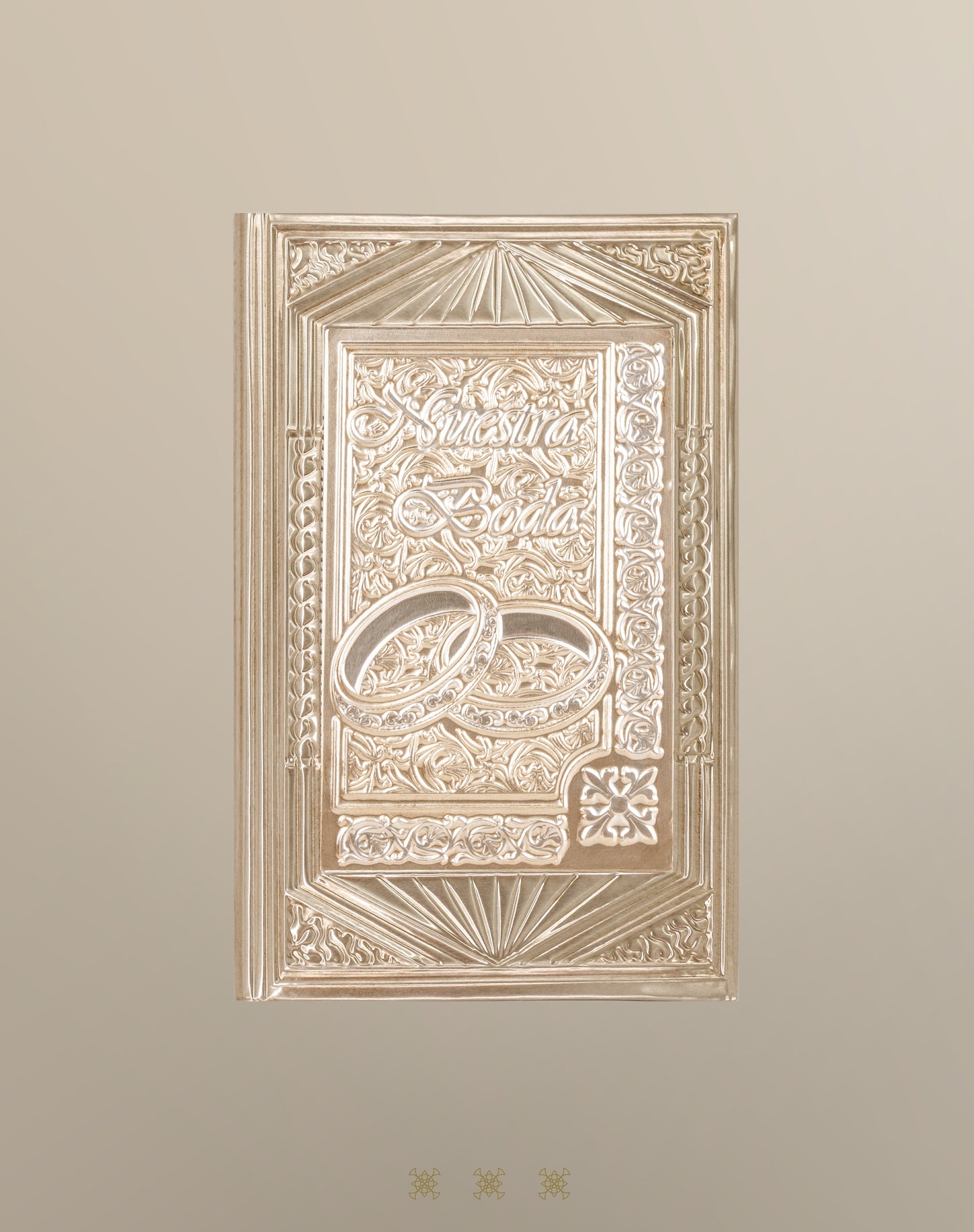 Biblia de boda con cofre dorado 17-274