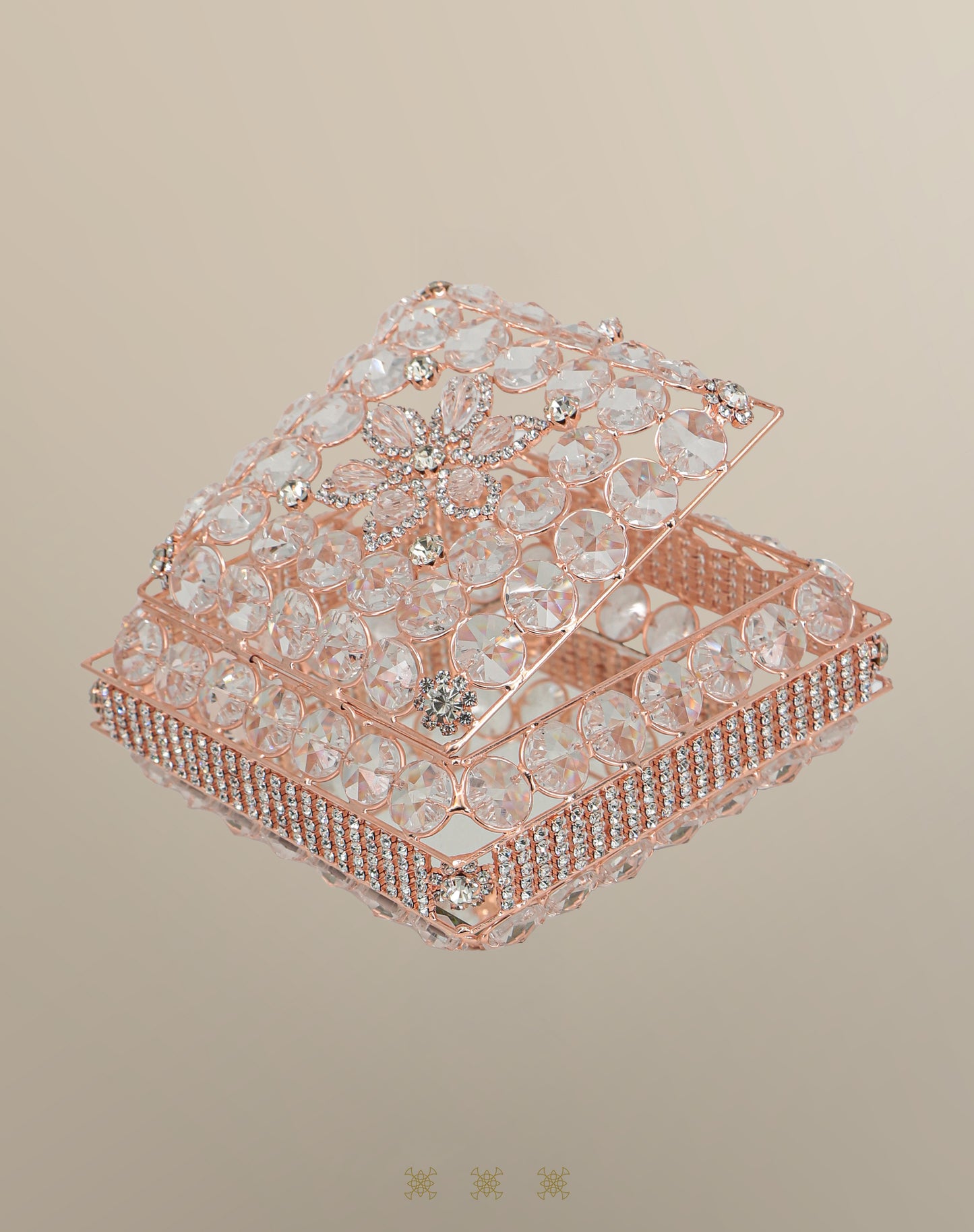 Cofre para lazo de boda rose gold 24-264