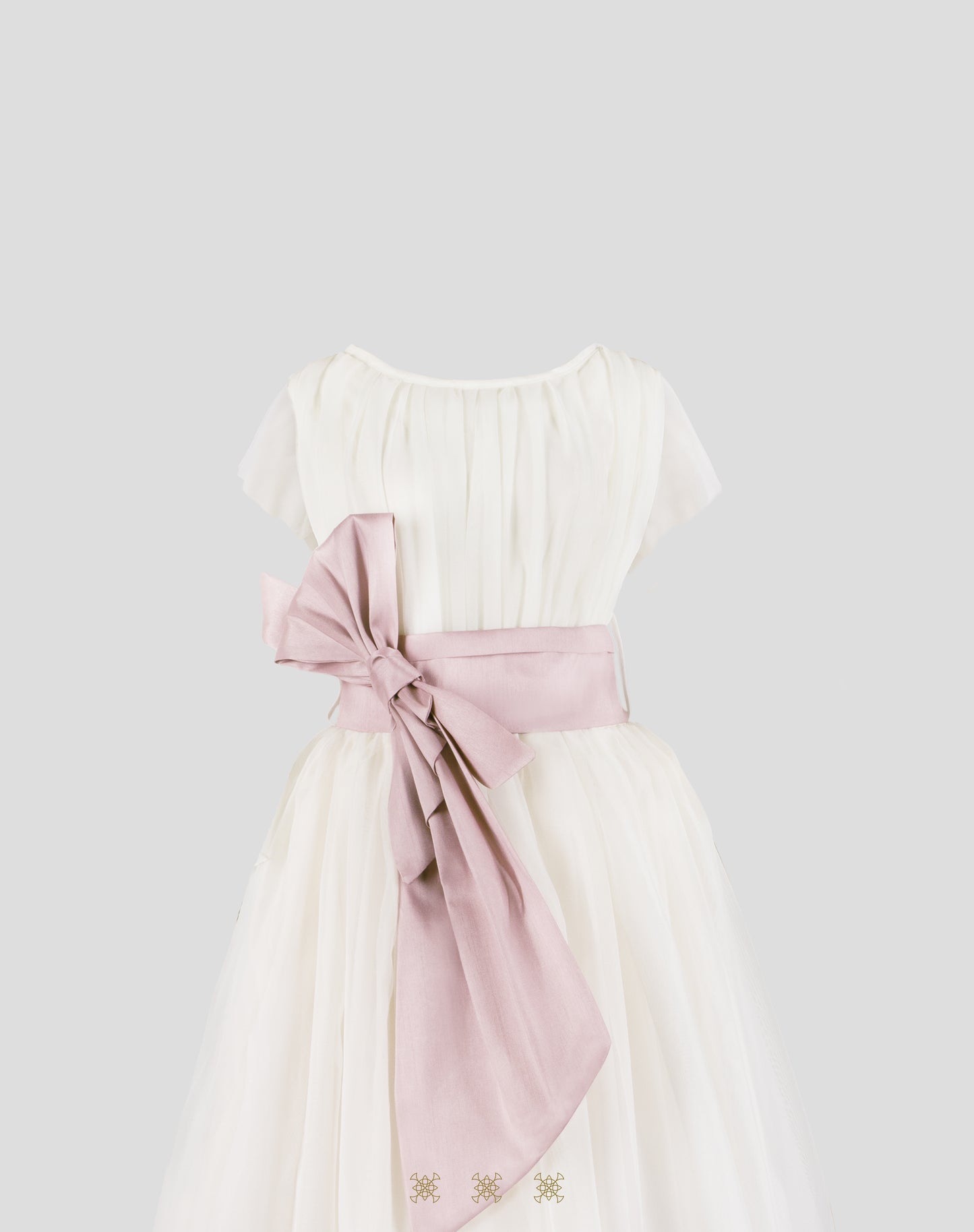 Vestido juvenil hueso/palo de rosa 29-057