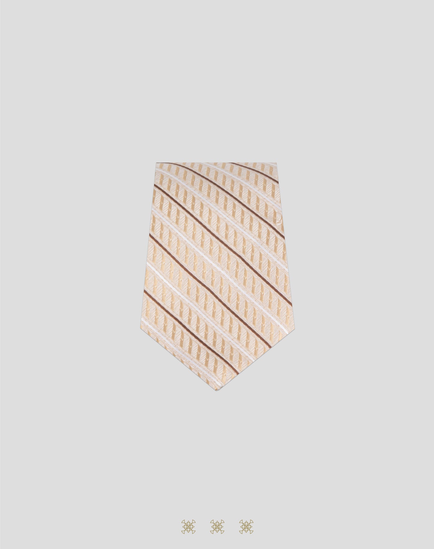 Corbata beige con nudo 33-087