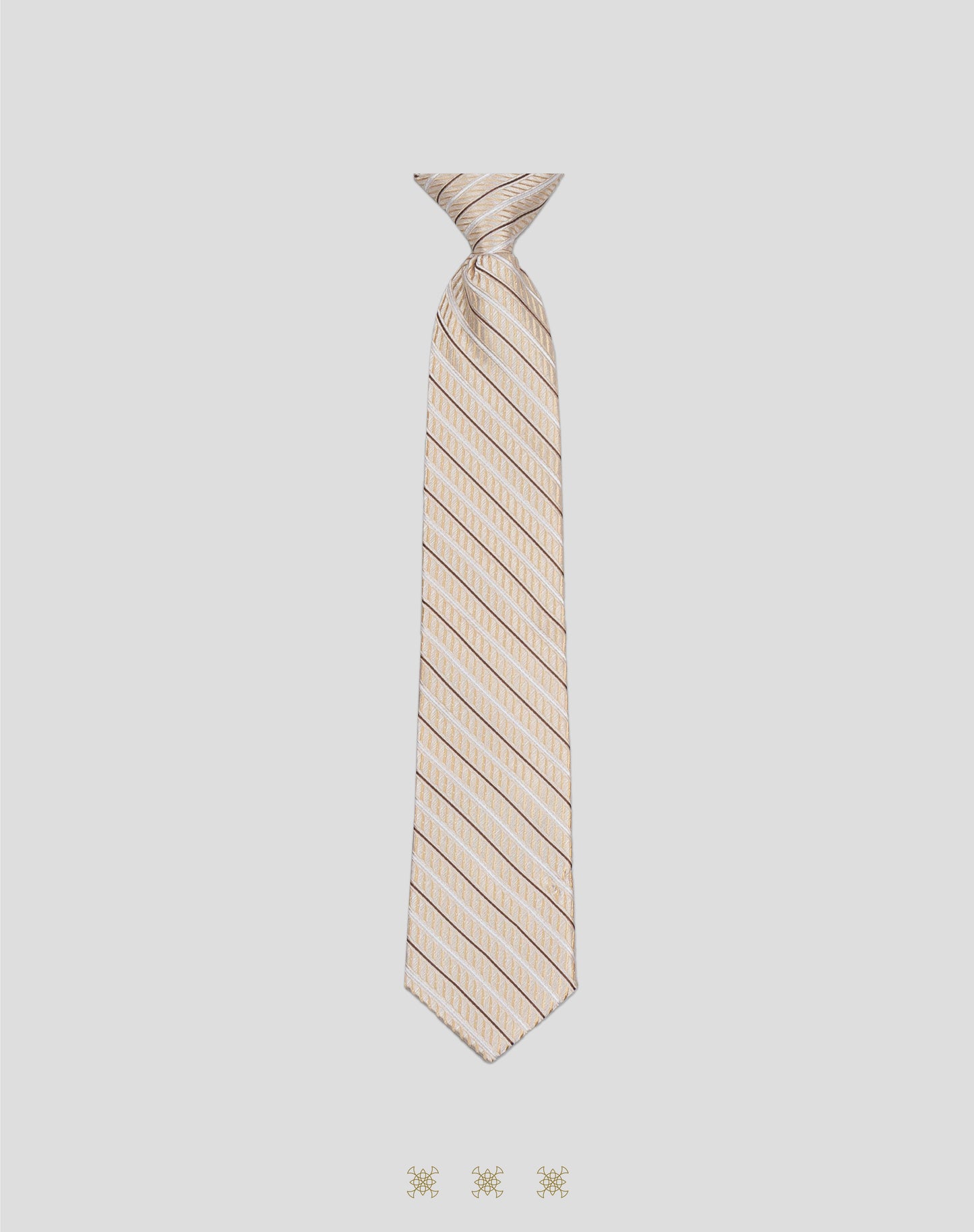 Corbata beige con nudo 33-087