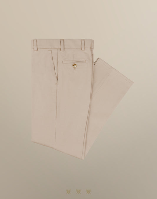 Pantalón de lino kaki 33-082