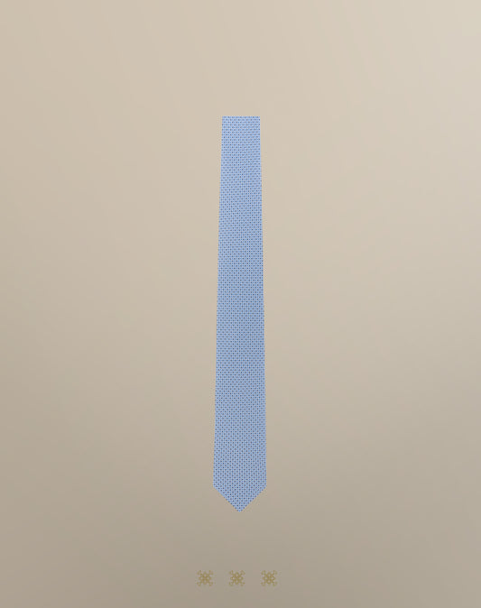 Corbata azul sin nudo 33-087