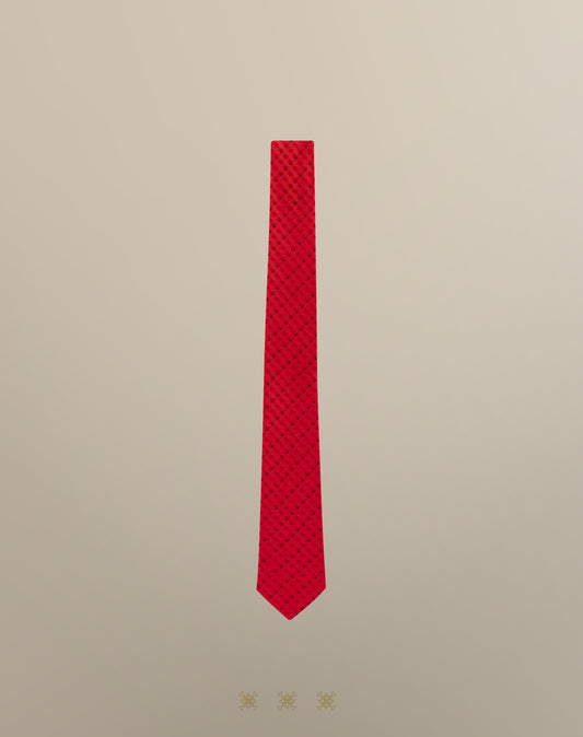 Corbata roja sin nudo 33-087
