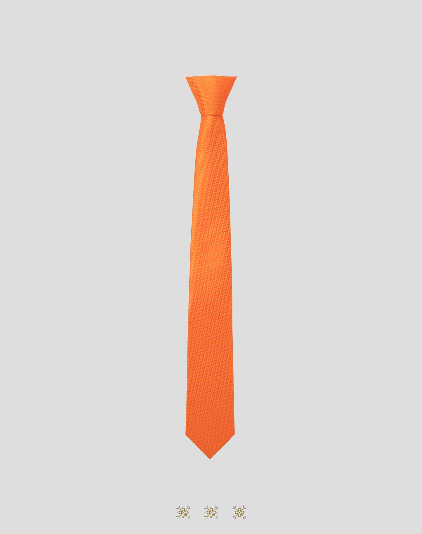 Corbata Naranja con nudo 40-006