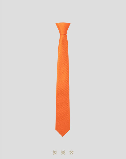 Corbata Naranja con nudo 40-006