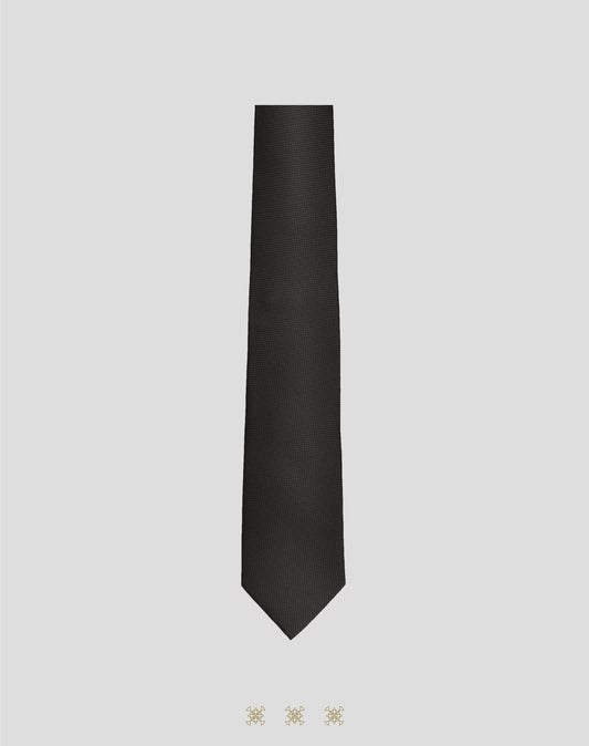 Corbata negra sin nudo 70-007