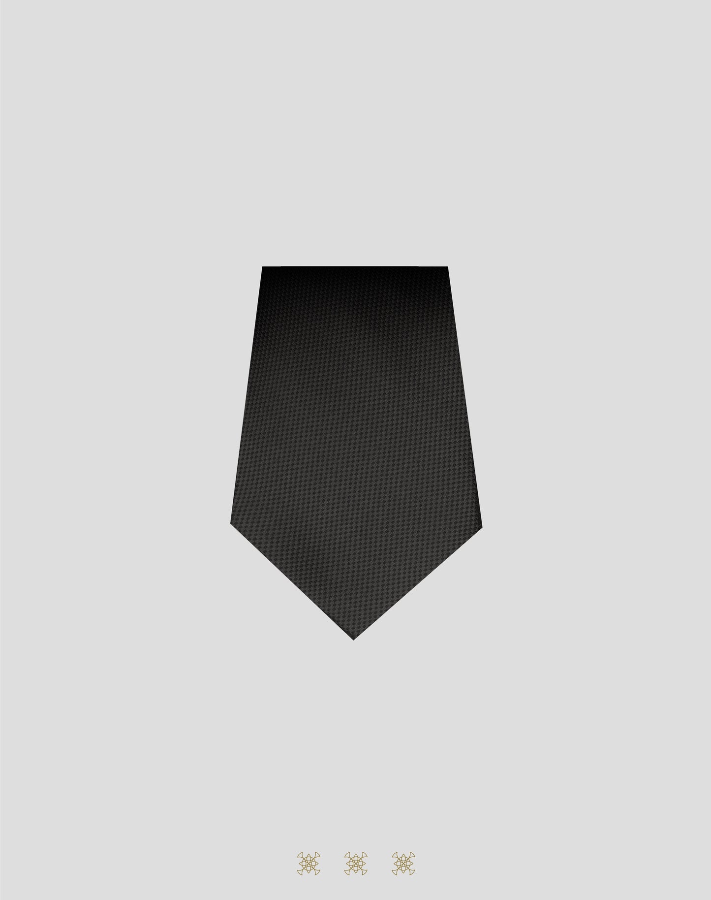 Corbata negra sin nudo 70-007