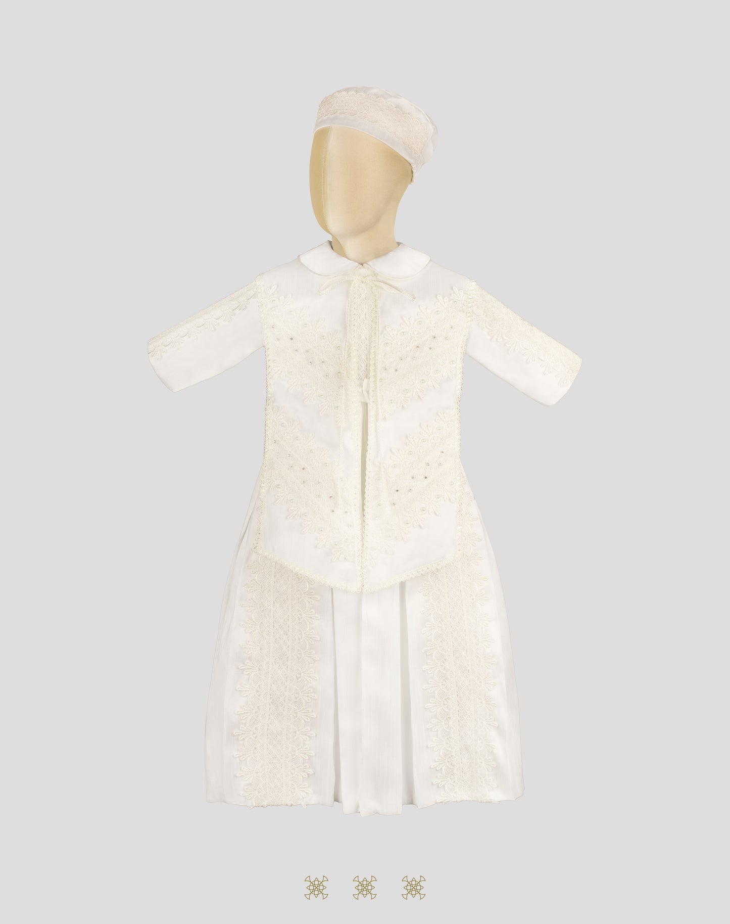 Ropón  de bautizo para niño 73-135
