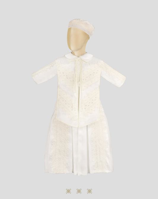 Ropón  de bautizo para niño 73-135