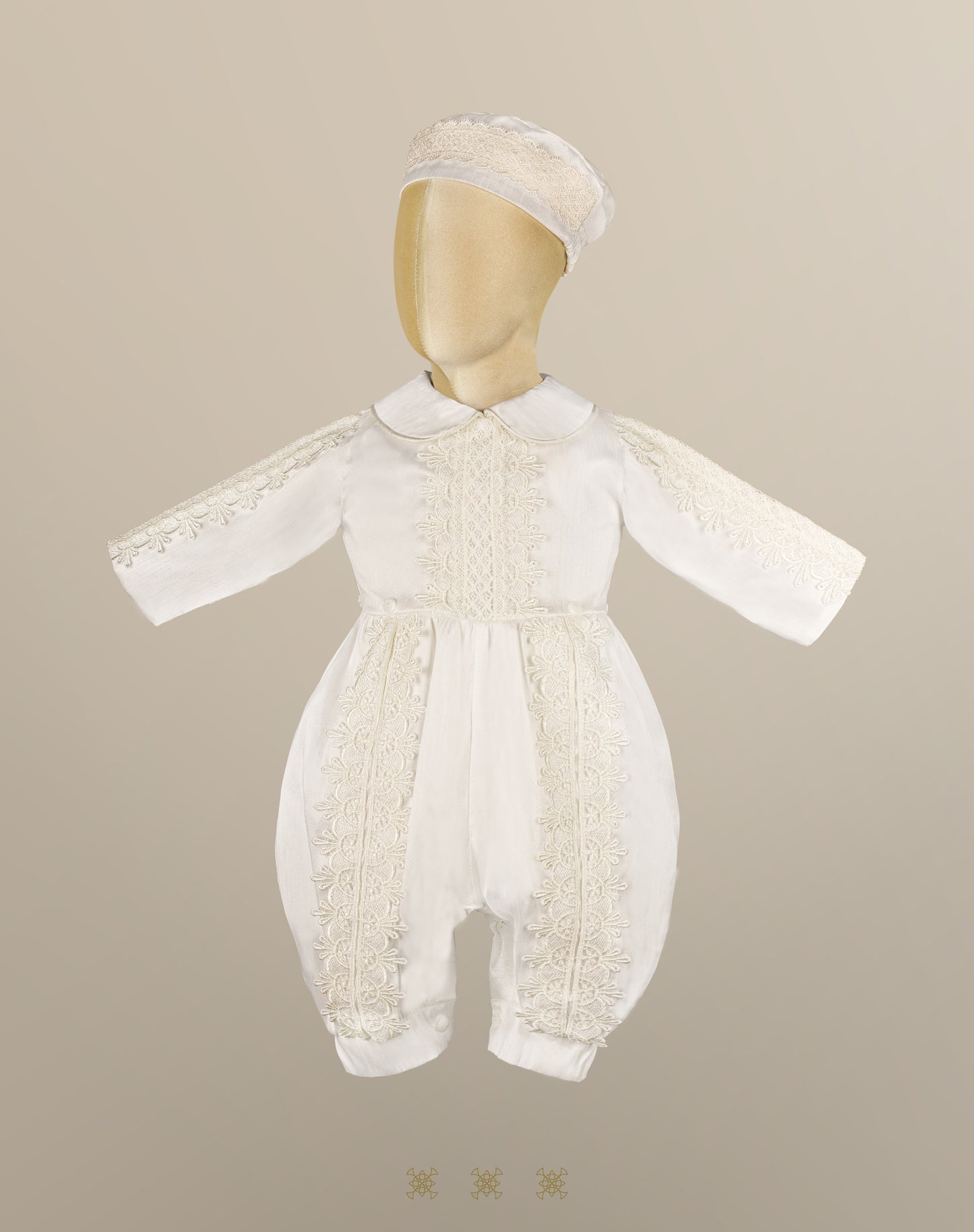 Ropón de bautizo para niño 73-135