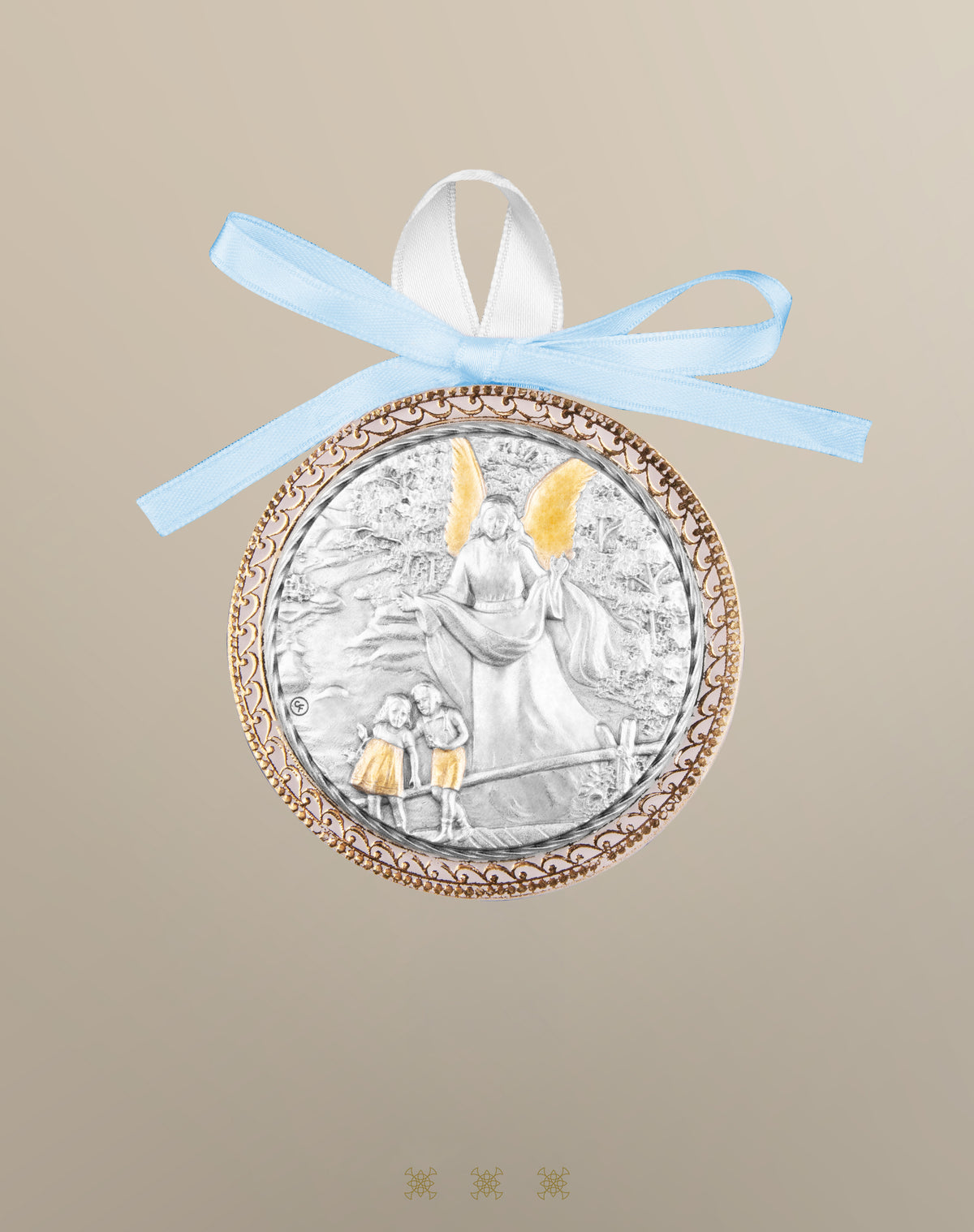 Medalla de Cuna plata/dorado para bautizo 90-150