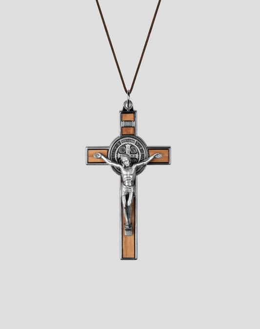 Cruz de olivo plateado primera comunión 90-306