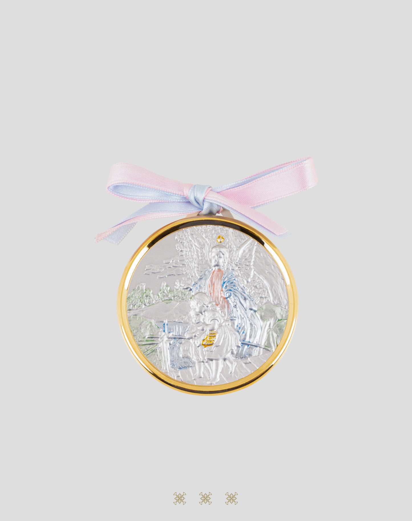 Medalla de Cuna plata/dorado para Bautizo 90-478