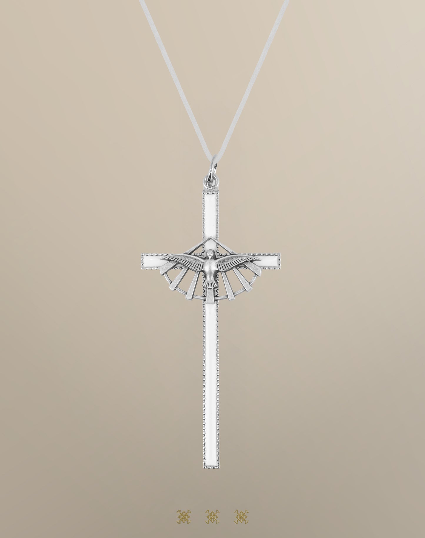 Cruz plateada primera comunión 90-500