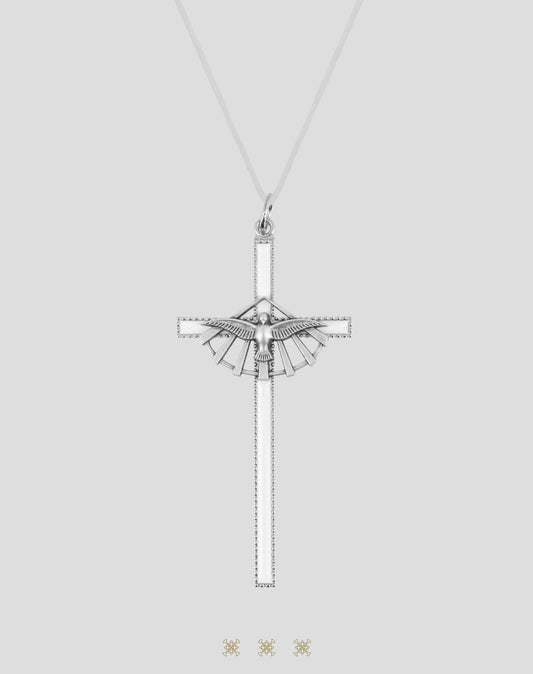 Cruz plateada primera comunión 90-500