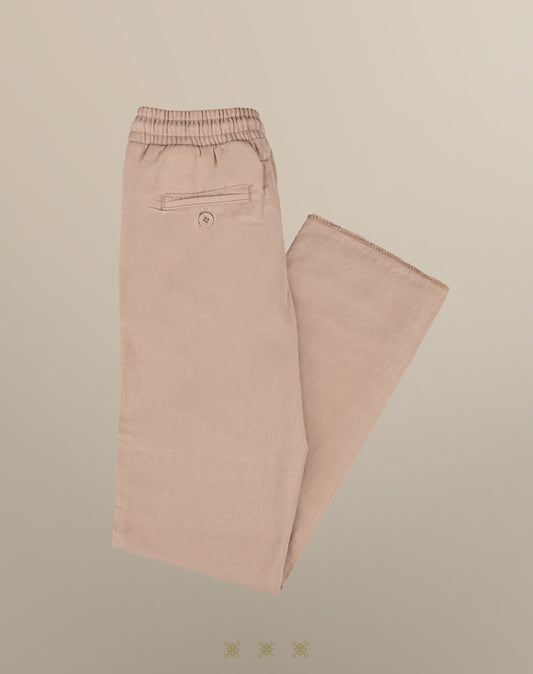 Pantalón de lino kaki 91-044