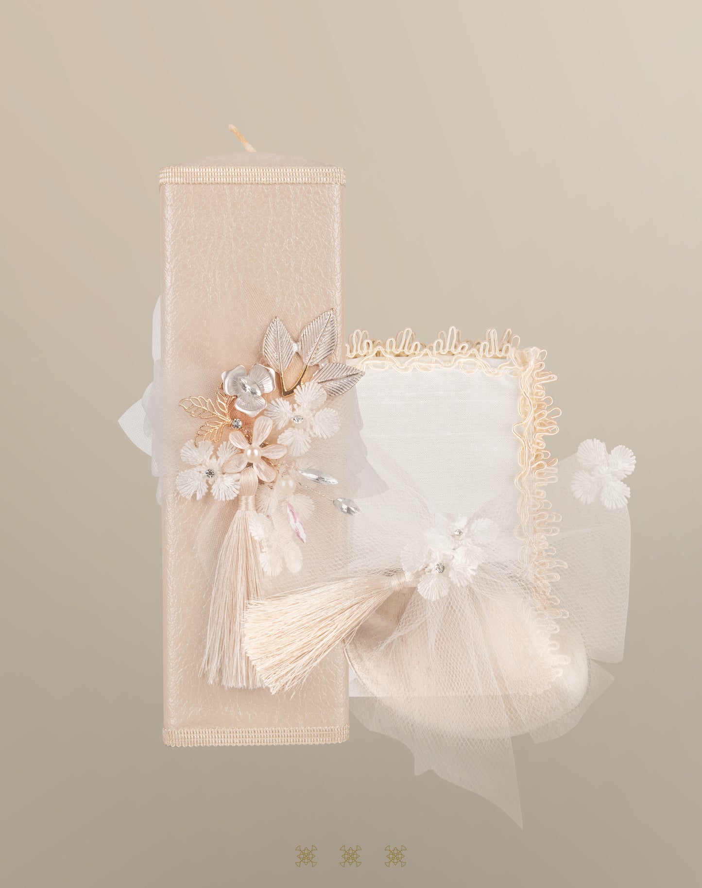 Set de vela bautizo champagne 92-118