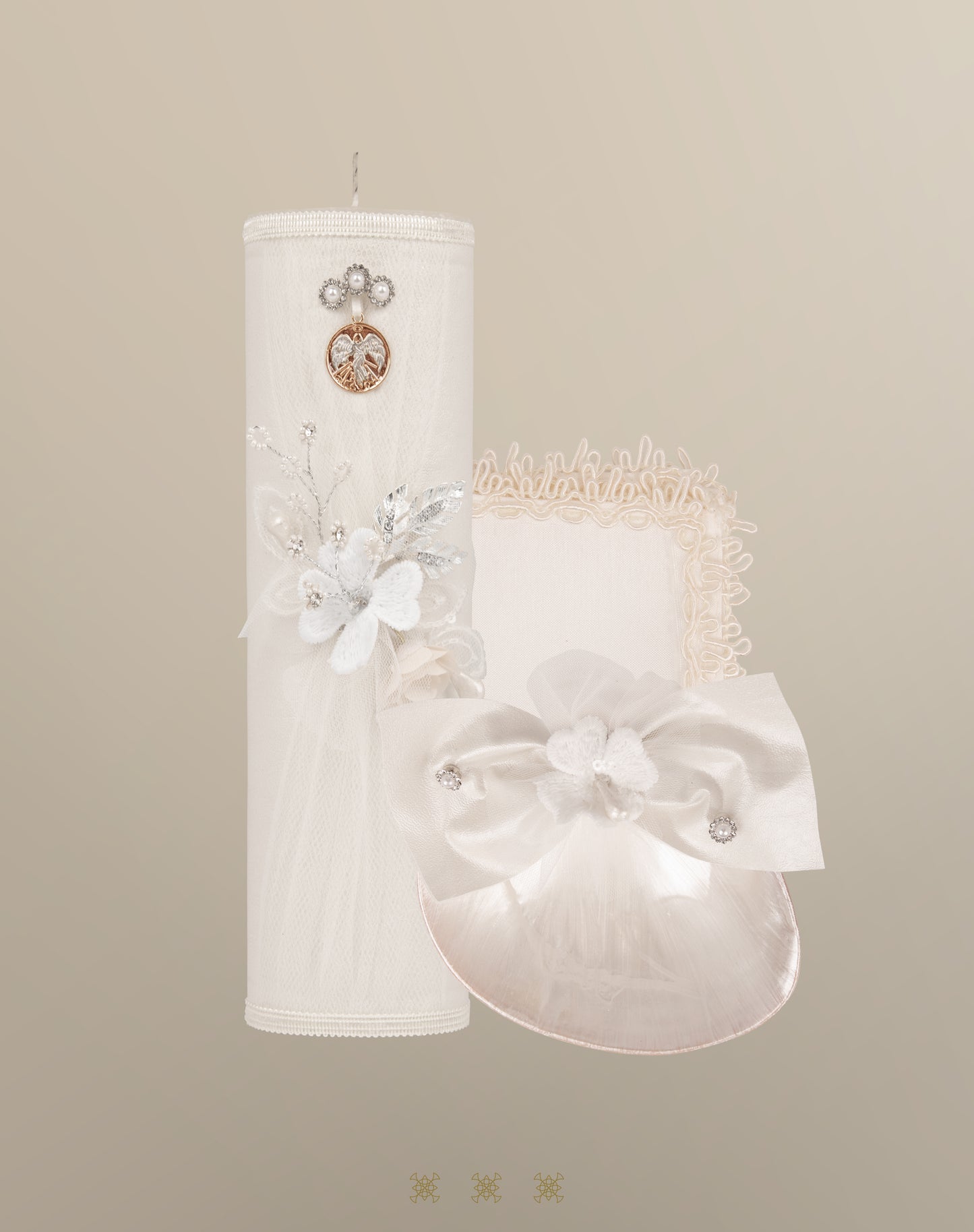Set de vela bautizo Hueso 92-169